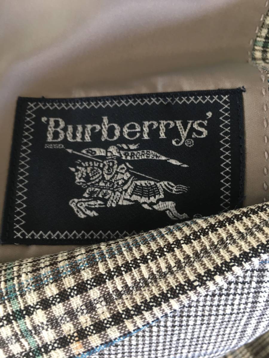 Burberrys バーバリー メンズ グレンチェック柄 背抜き 麻混ウールジャケット 良品 size 170/A5_画像3