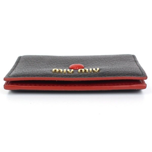  unused goods [ MiuMiu ]ma gong s Rav / card * coin case /NERO/ purse / lady's / black /black