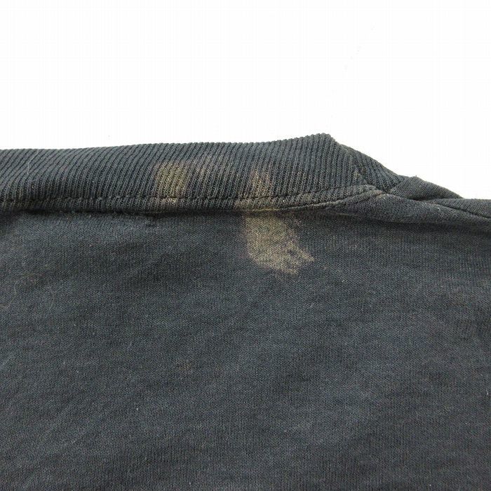 XL/古着 半袖 ビンテージ Tシャツ メンズ 80s コウモリ クルーネック 黒 ブラック spe 22aug18 中古_画像7