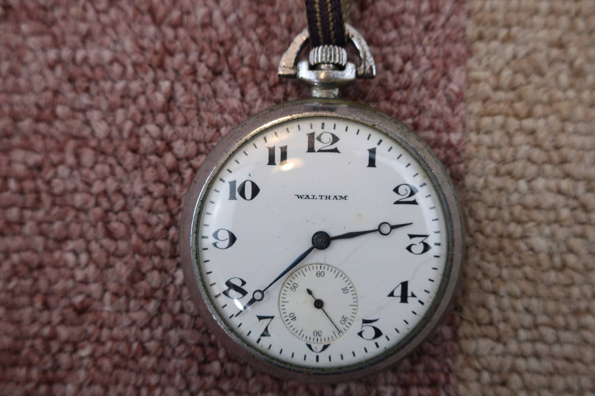 ○HS/ WALTHAM ウォルサム 手巻懐中時計 稼動品 レトロ 機械式 手巻き