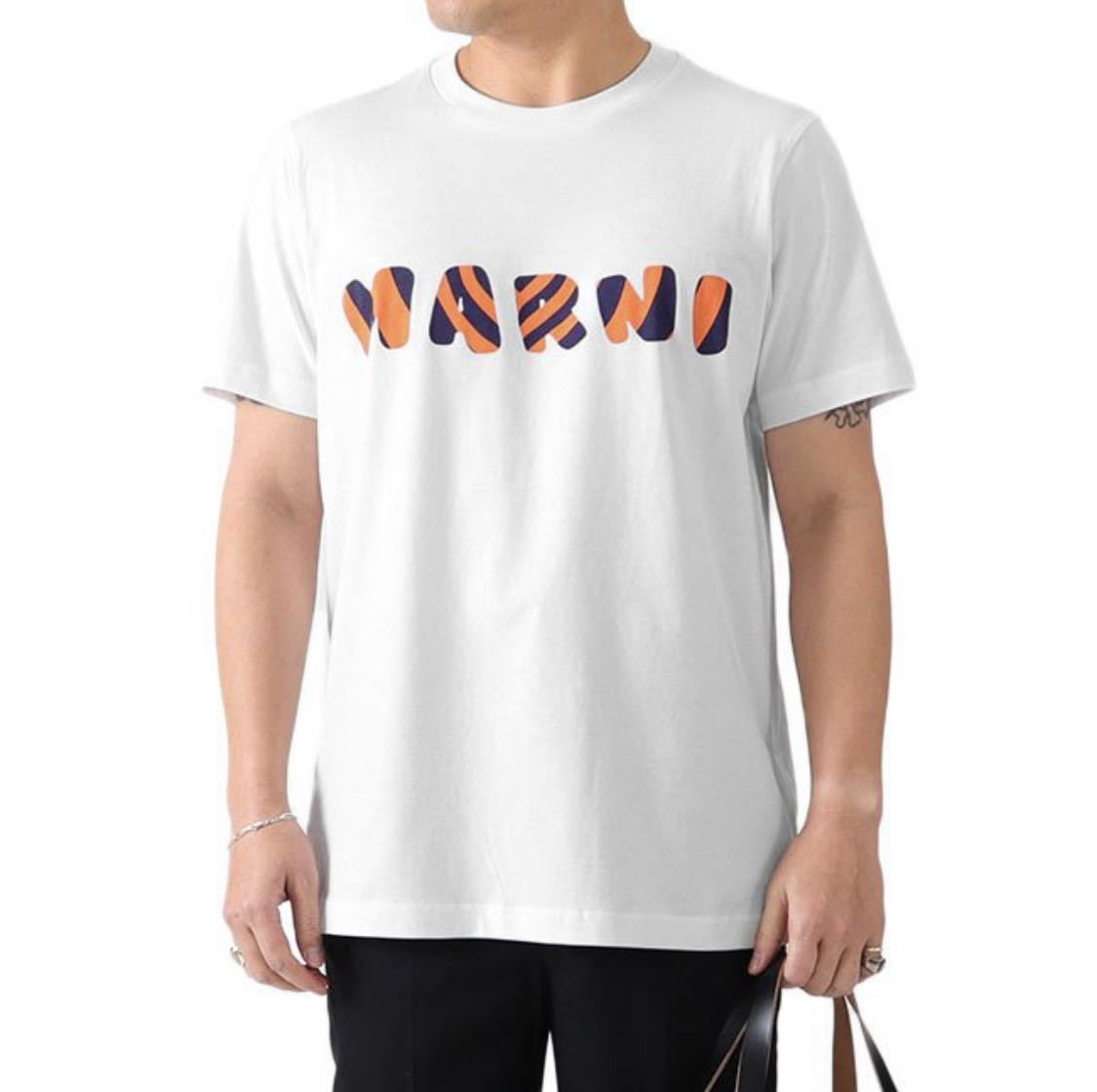 新品未使用 マルニ MARNI プリントTシャツ size/44 white - www