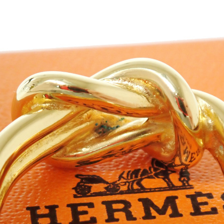 上品 スカーフリング アタメ HERMES エルメス 美品 【中古】 ゴールド