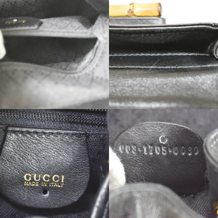 中美品 グッチ GUCCI バンブー ミニ リュックサック バックパック