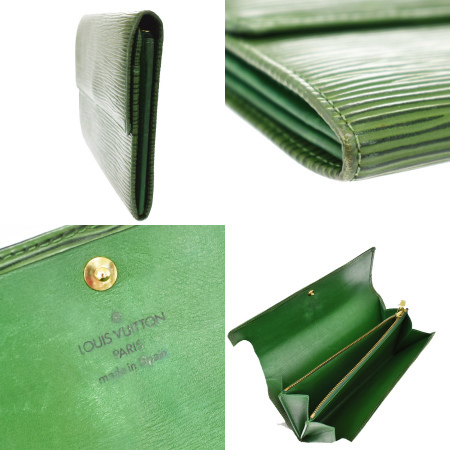中古】 2点セット ルイヴィトン LOUIS VUITTON 二つ折り 長財布 4連