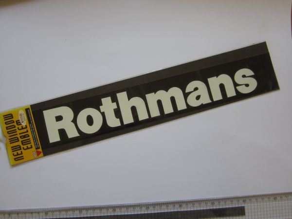 【特大】Rothmans ロスマンズ ロスマンス ステッカー/当時物 自動車 バイク レーシング 大きい ① SB01の画像1