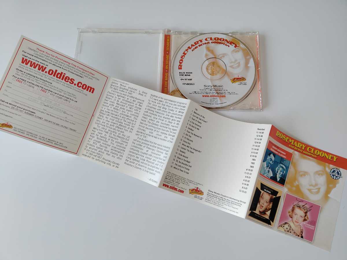 【3アルバム収録】Rosemary Clooney / Date With The King/On Stage/Tenderly CD SONY COL-CD-7427 55~56年名盤,02年カップリング再発_画像3