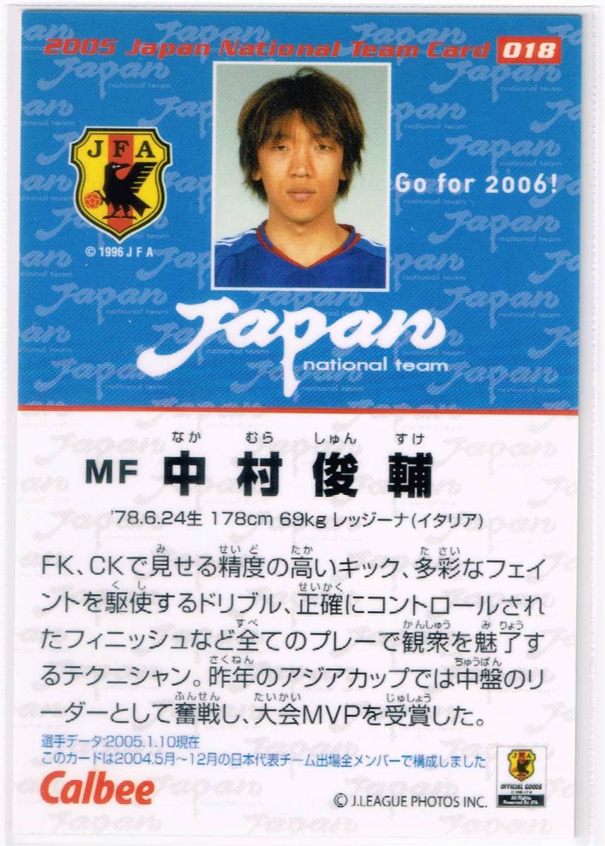 2005 カルビー サッカー日本代表チップスカード #018 レッジーナ 中村