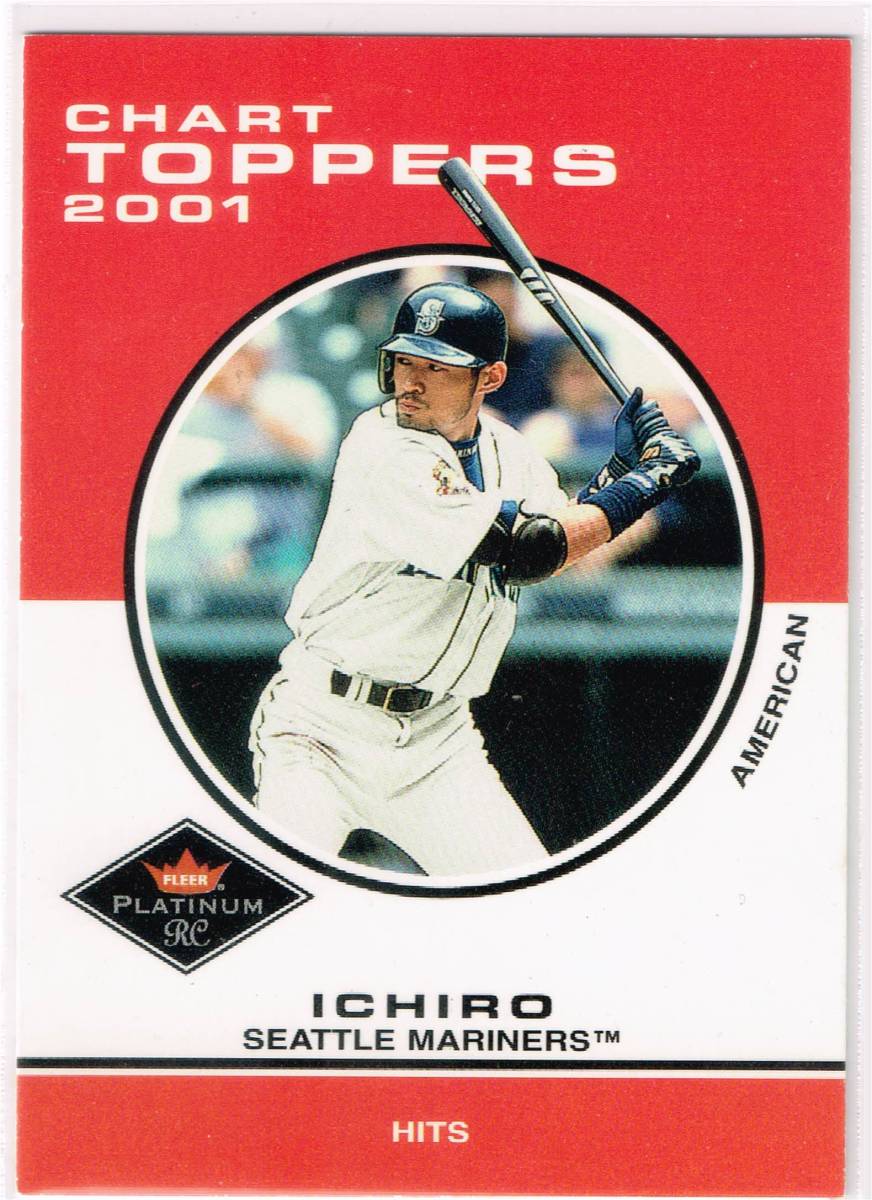 2001 MLB Fleer Platinum RC Edition #417 Chart Toppers Hits Ichiro フレア イチロー ルーキー_表面