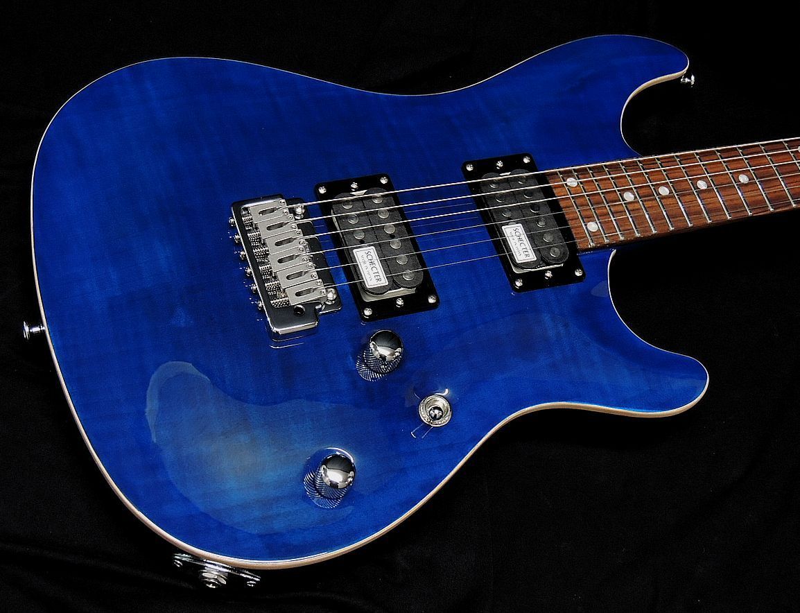 SCHECTER RJ-1-24-VTR BLU PF シェクター アーチトップ ダブルカッタ