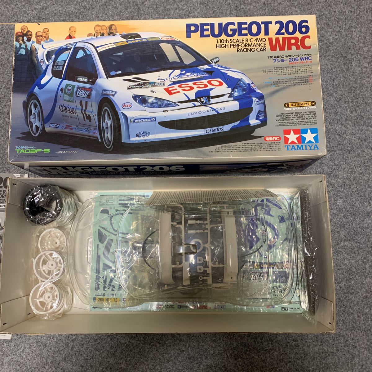 タミヤ　1/10 電動RC ボディ　プジョー 206 WRC PEUGEOT TA03F-S_画像3