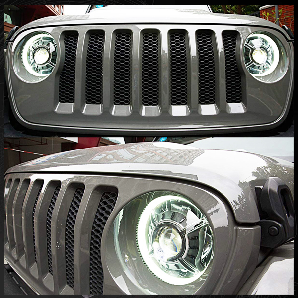 送料無料● RGB 多彩 Jeep ラングラー JL グラディエーターJT 2018~2021年式 LED ヘッドライト Bluetooth Hi.Low.DRL DOT承認品 2個_画像9