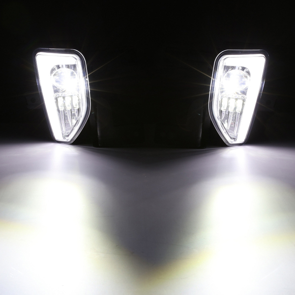 送料無料● For 2016～2018年式 Chevy Silverado 1500 シボレー 22W LED フォグランプ ドライビングライト ホワイト ブラック DOT承認_画像9