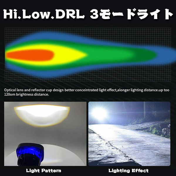 多彩 RGB ストロボ機能 LED ワークライト フォグランプ オートバイ SUV ATV ボート 警告灯 建設機械 12V/24V 2個_画像5