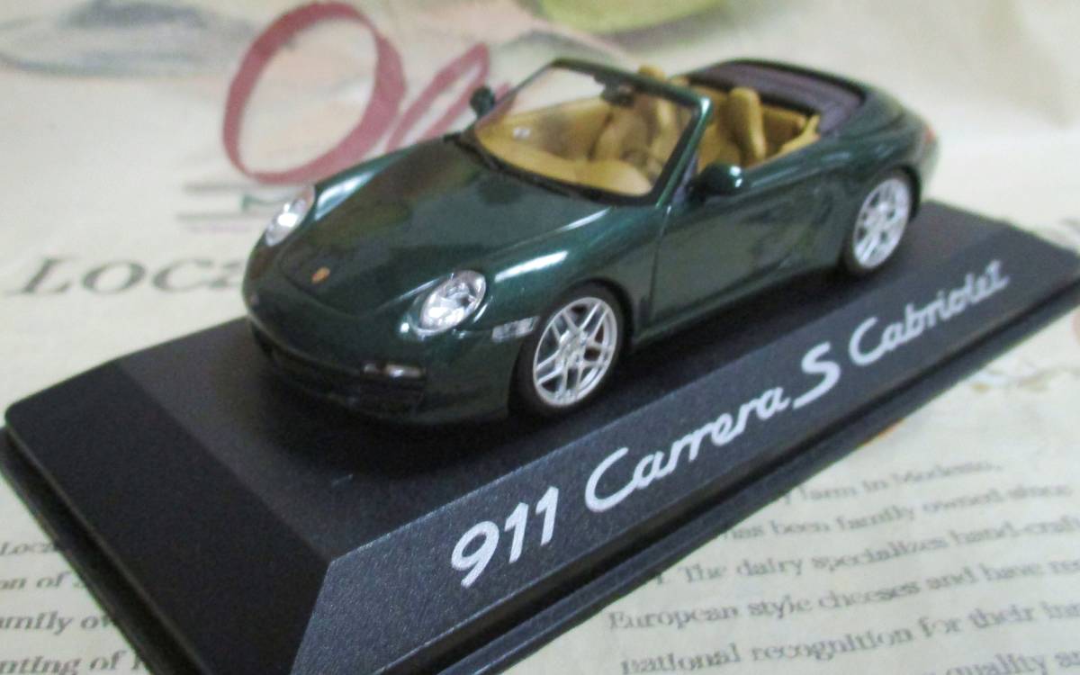 ★ディーラー限定*PMA*1/43*Porsche 911 (997 II) Carrera S Cabriolet 2009 グリーンメタリック