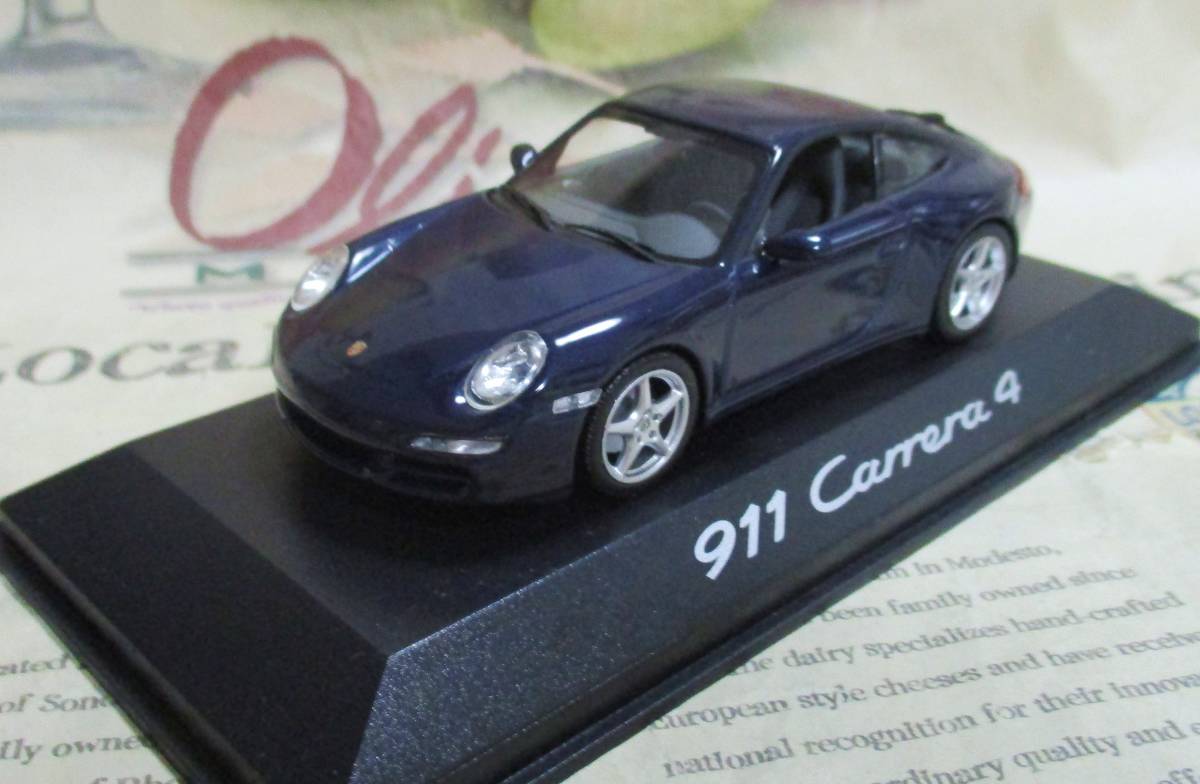 ★ディーラー限定*PMA*1/43*Porsche 911 (997) Carrera 4 2009 ブルーメタリック