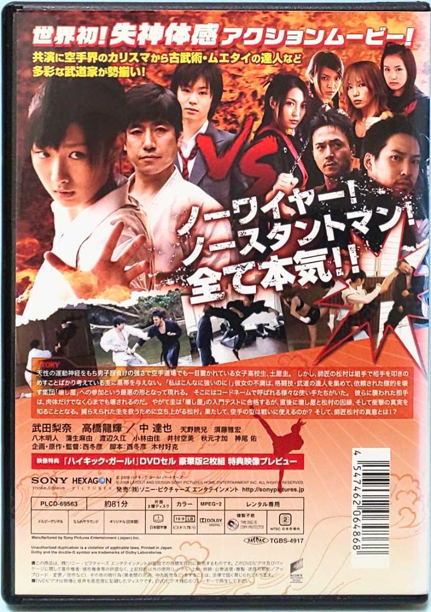 ハイキック・ガール! レンタル版 DVD 西冬彦 武田梨奈 高橋龍輝 天野暁兒 須藤雅宏 八木明人 山根和馬 鈴木信二 蒲生麻由 横山一敏