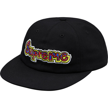 即決 supreme 18ss gonz logo 6 panel cap black_画像1