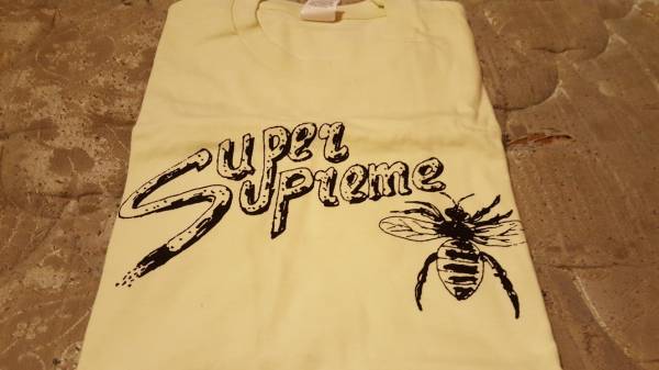 即決 supreme super supreme tee yellow