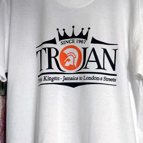 送込 TROJAN　Records　デュークリード　London 半袖Tシャツ　白　Lサイズ _画像2