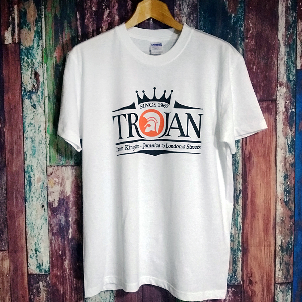 送込 TROJAN　Records　デュークリード　London 半袖Tシャツ　白　Lサイズ _画像1