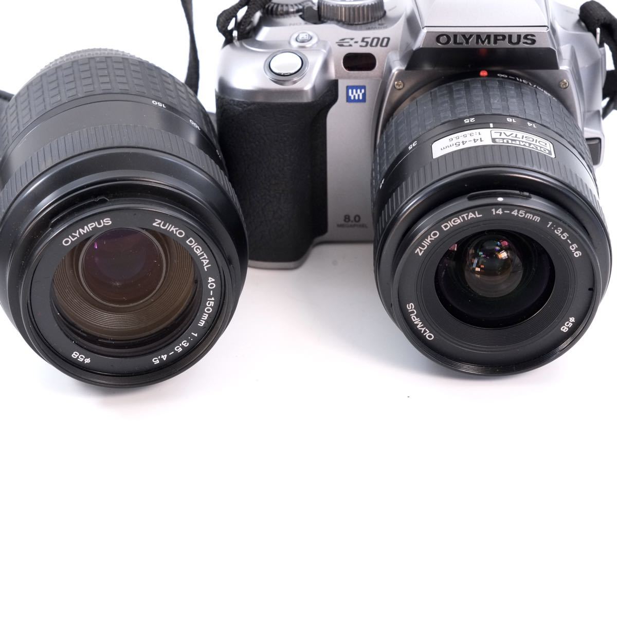OLYMPUS オリンパス　E-500 + 14-45mm 、40-150mm 一眼レフデジタルカメラ、レンズセット_画像5