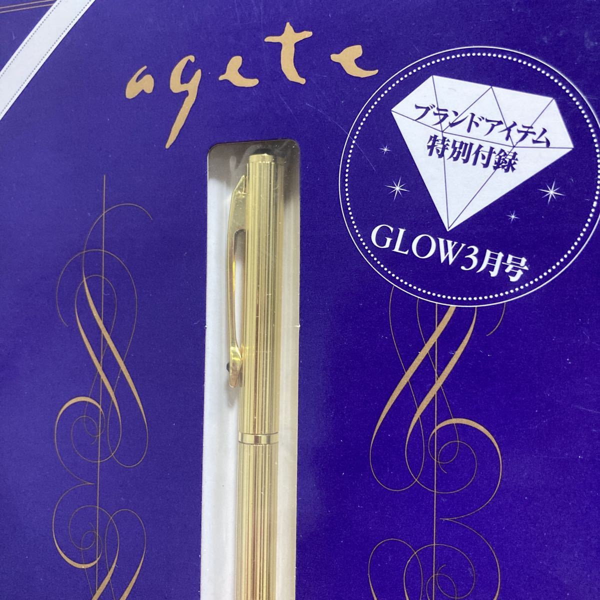  редкость! быстрое решение новый товар Agete biju- имеется шариковая ручка GLOW 2014 год 3 месяц дополнение agete шариковая ручка Gold лиловый biju-