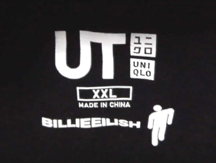 BILLIE EILISH X UNIQLO ビリー・アイリッシュ ユニクロ 村上隆 トリプル コラボ UT Tシャツ BLK 大きいサイズ XXL 使用僅 美品_画像4