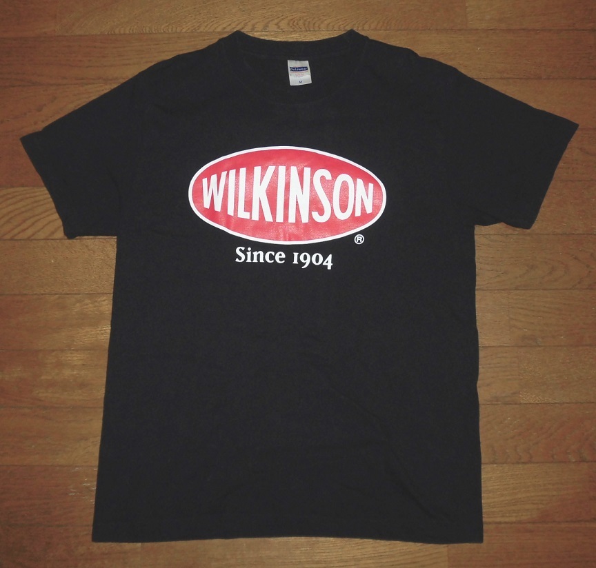 WILKINSON ウィルキンソン Tシャツ 半袖 コットン 業務用 販促用 ノベルティー非売品 BLK M 使用僅 ほぼ未使用 美品/炭酸アサヒ企業物_画像1