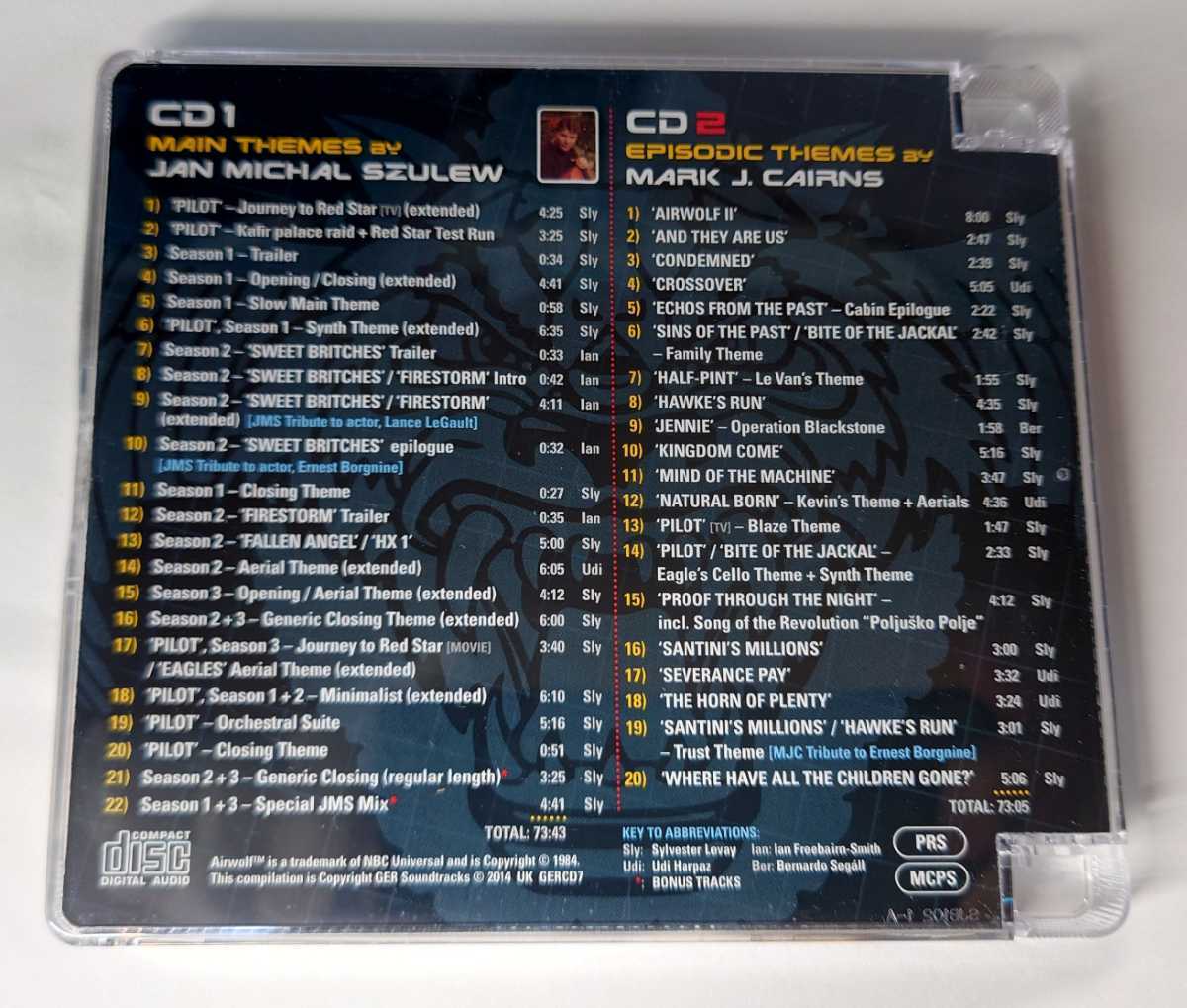 エアーウルフ　レアプロモサントラ2CD シルベスターリヴェイ　中古　超美品です!_画像4