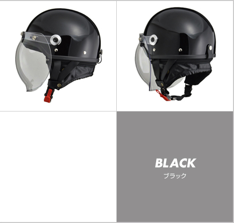 ハーフヘルメット　 CROSS CR-760　ブラック　フリー(57～60cm未満)サイズ　CROSS CR-760 BK リード工業_画像2