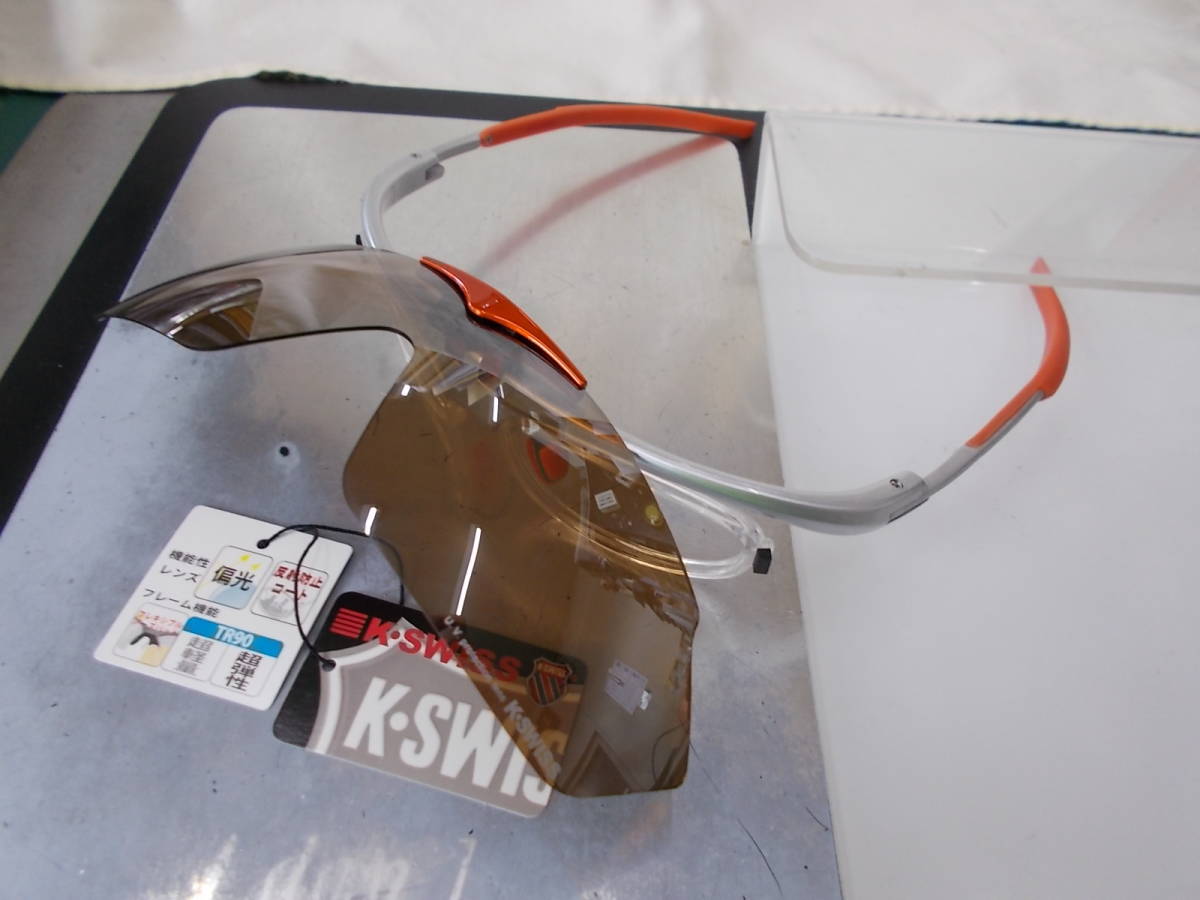  case chair K-SWISS inner glasses frame attaching tip-up type polarized light sunglasses KS-6001-2 TR90 super .. frame Drive fishing sport 