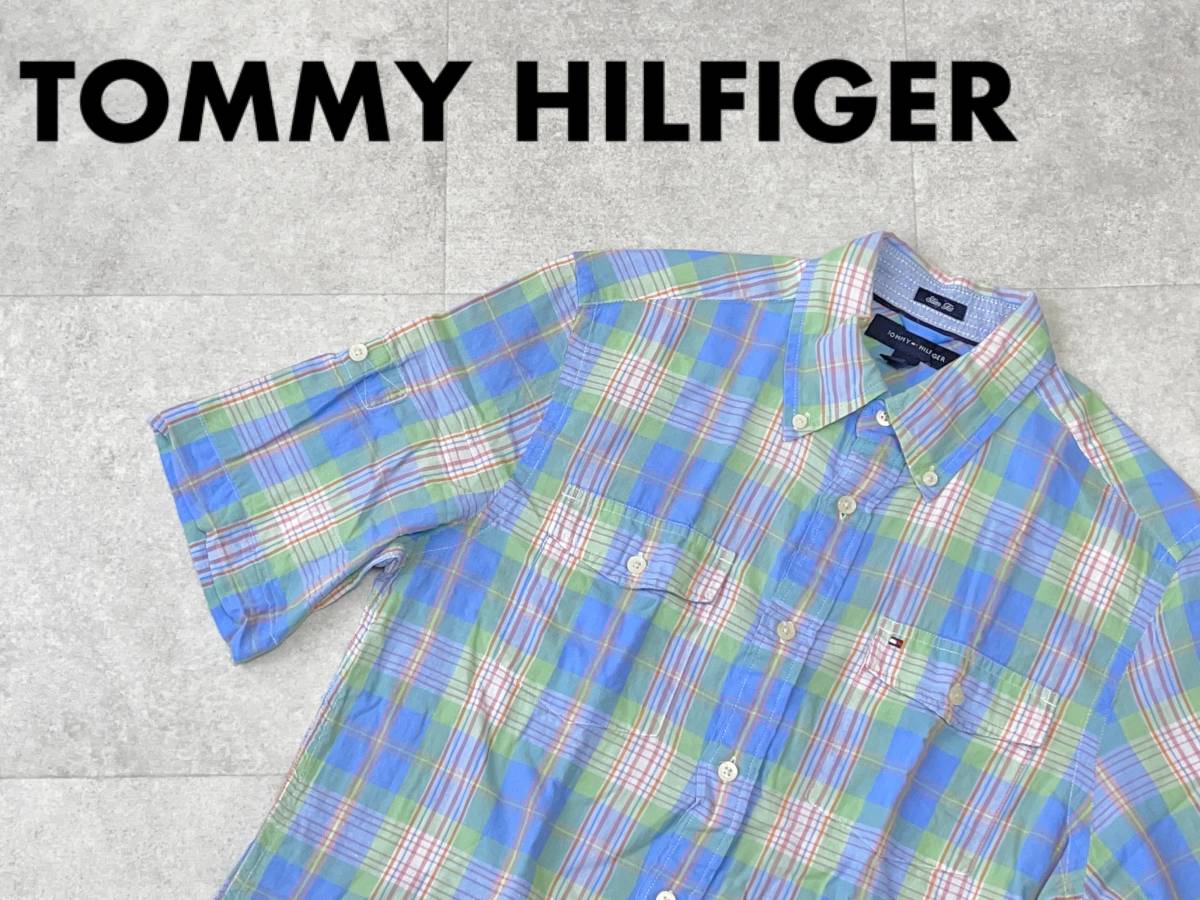 ☆送料無料☆ TOMMY HILFIGER トミーヒルフィガー USA直輸入 古着 半袖