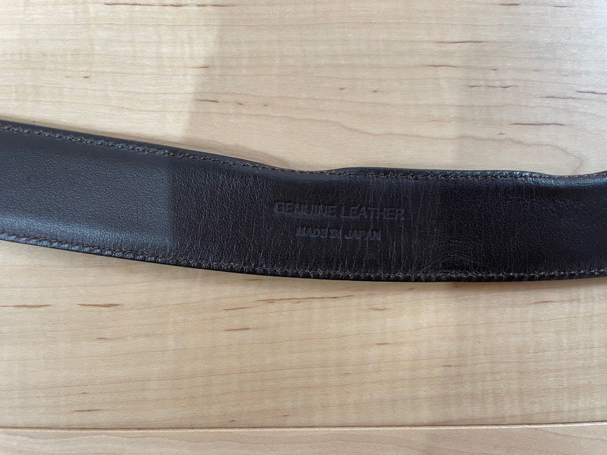 レザーベルト  牛革 genuine leather ダークブラウン