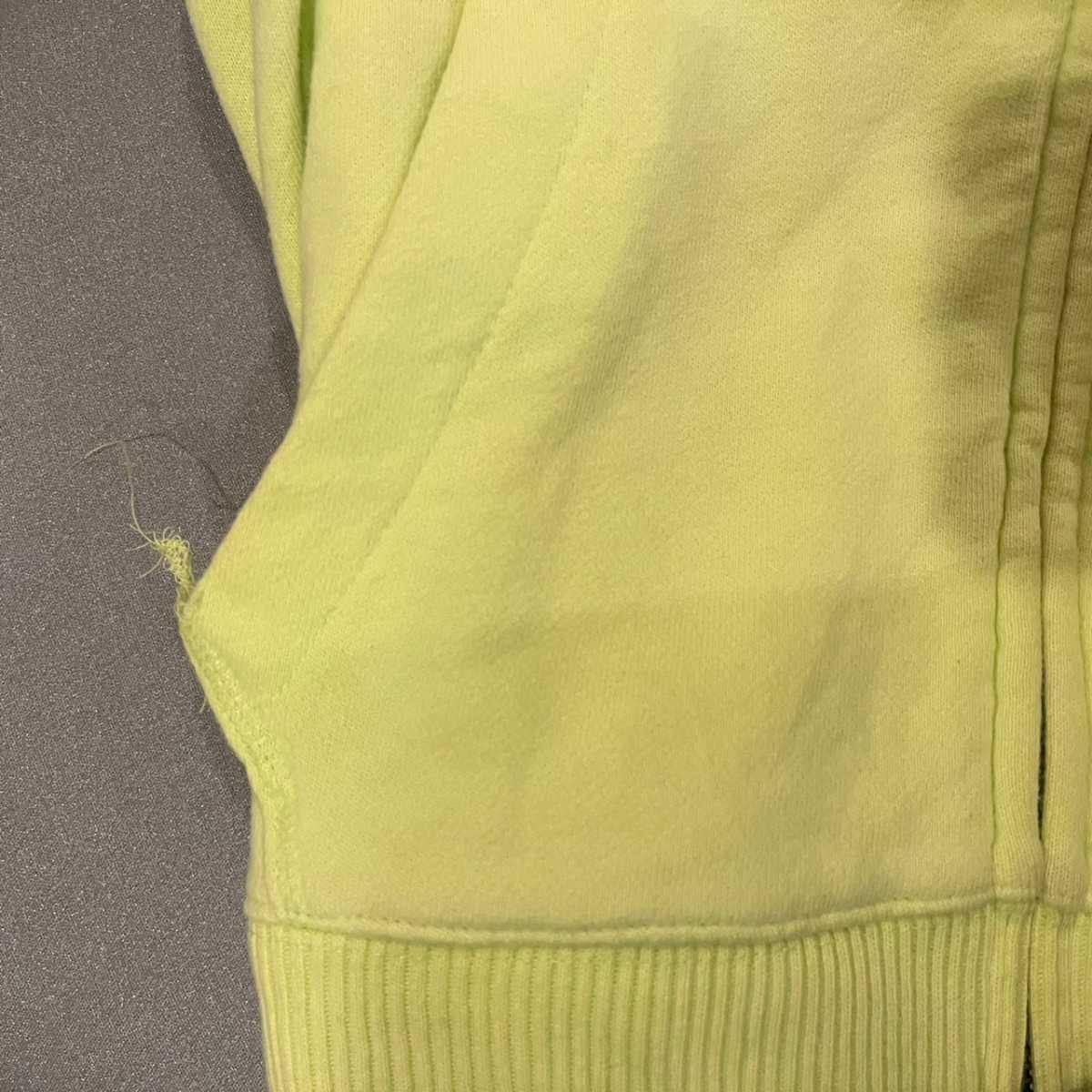 alropostaleパーカー　ワッペン　パステルカラー　黄緑　七分袖　/Y039_画像7