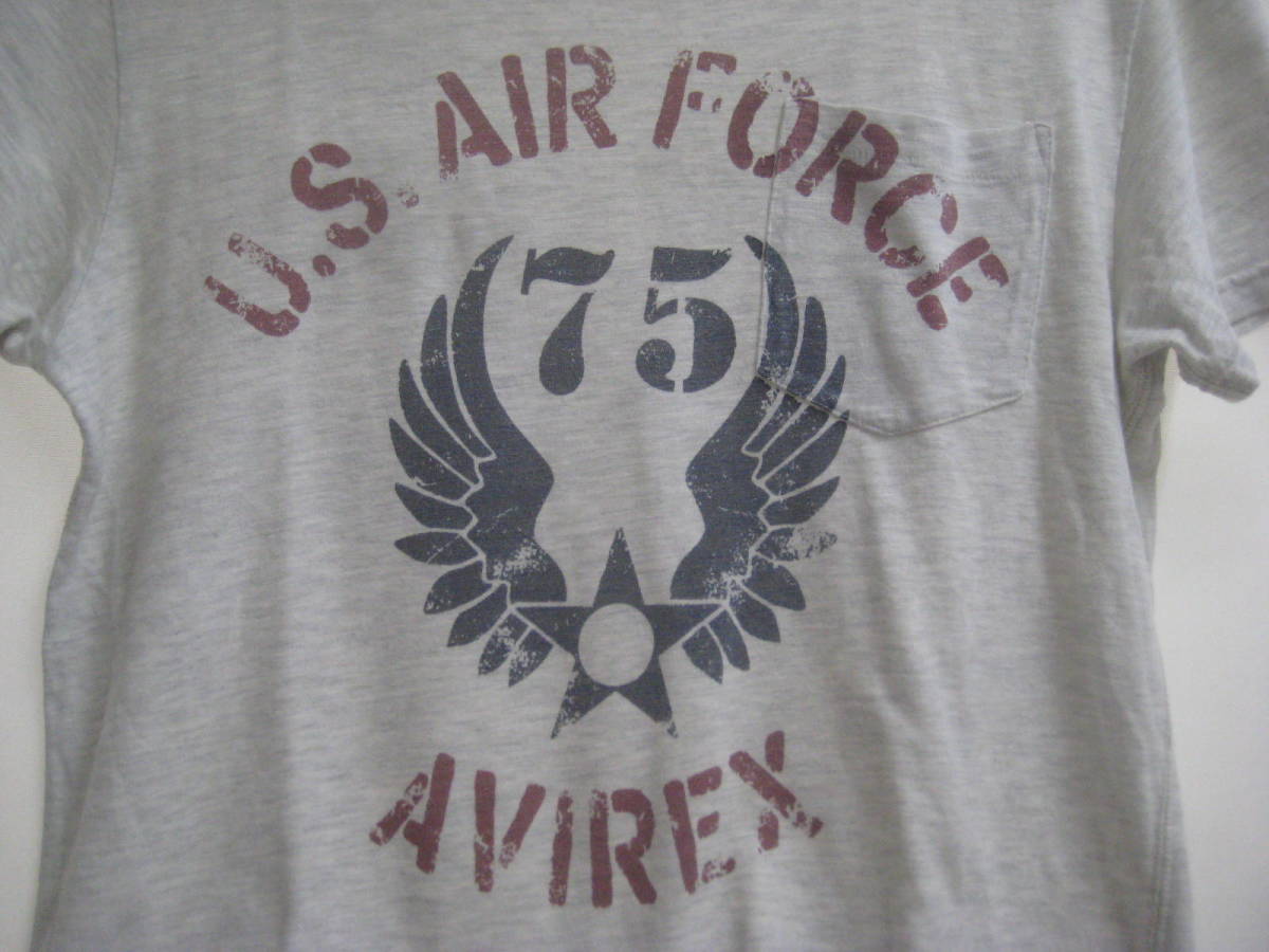 一点物!! AVIREX アヴィレックス ミリタリープリント Tシャツ/ポケットTシャツ U.S.AIR FORCE サイズ M_画像6
