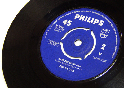 45rpm/ I'm On Fire - Jerry Lee Lewis - Bread And Butter Man / 60s,ロカビリー,Killer,Philips BF 1324,イギリス盤,UK 1964_画像3