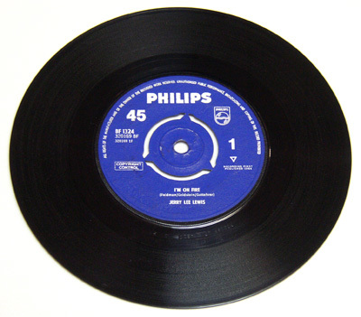 45rpm/ I'm On Fire - Jerry Lee Lewis - Bread And Butter Man / 60s,ロカビリー,Killer,Philips BF 1324,イギリス盤,UK 1964_画像1