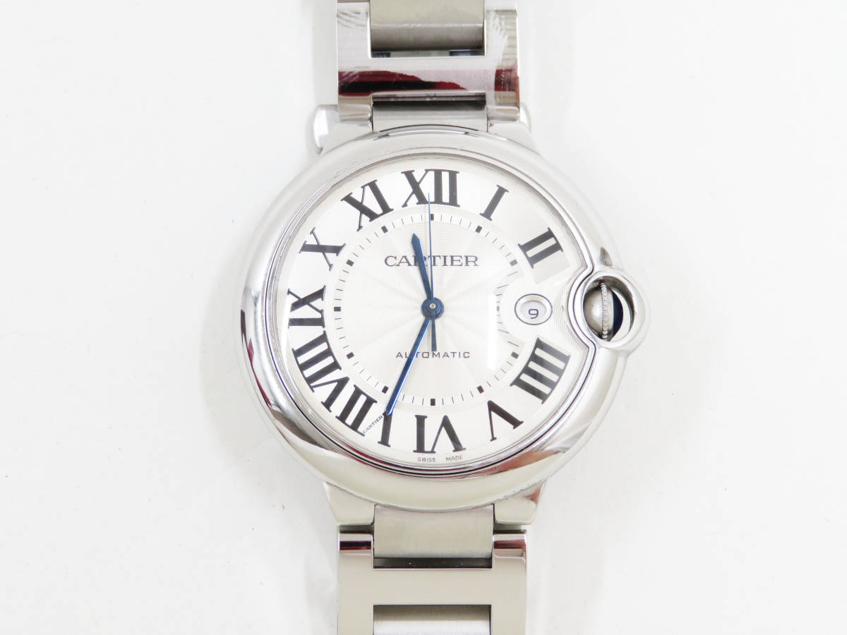 (n005) Caltier バロンブルードゥカルティエ 42mm ウォッチ ステンレス スチール AUTOMATIC 腕時計 W69016Z4_画像4