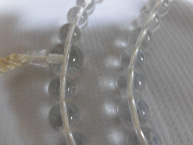 貴重　念珠 　数珠 大玉水晶　特注１尺6寸 10㎜珠。８８㎝未使用、新品 _画像2
