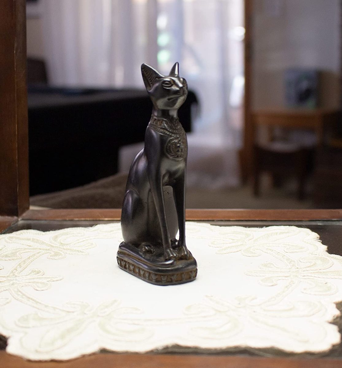 エジプト輸入品 古代エジプト猫女神像 バステト神 彫像 彫刻 エジプト輸入品 古代エジプト猫女神像 バステト神 彫像 彫刻