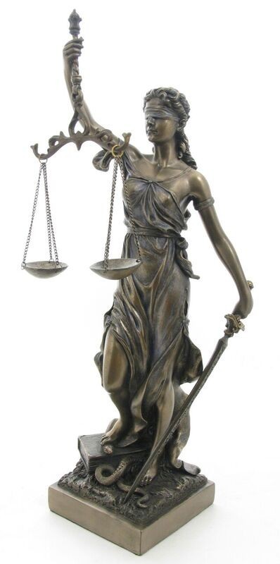 正義の女神 テミス（テーミス）彫像 ブロンズ風 彫刻 ヴェロネーゼ製 弁護士オフィス プレゼント 司法修習生 裁判官（輸入品）_画像1