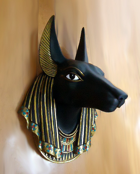 古代エジプトアヌビス神 頭部 彫像インテリア 壁掛け仮面/スフィンクス ピラミッド 冥界の神(輸入品 7