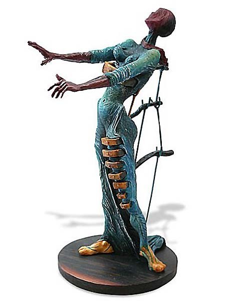 シュールレアリズム アート サルバドール・ダリ作（引き出しを持つ）燃えるキリン彫像 彫刻/芸術品(輸入品