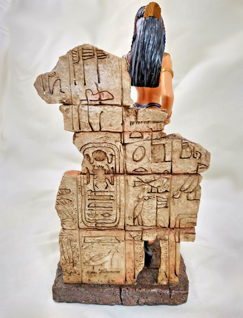 古代エジプト パンサーと女神 彫像 彫刻/ ピラミッド 神殿 王宮