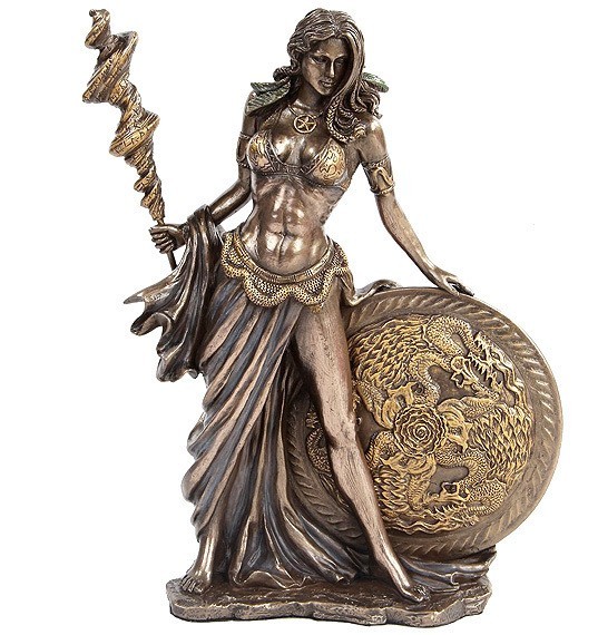 新品入荷 ブロンズ風仕上げ フリッグ 北欧神話の女神 彫像 最高位の