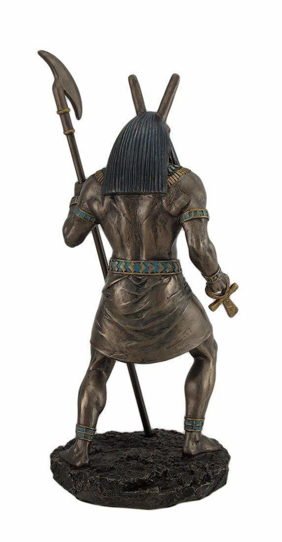 古代エジプト彫刻 ジャッカルの神 セト神 ブロンズ風彫像/ エスニック