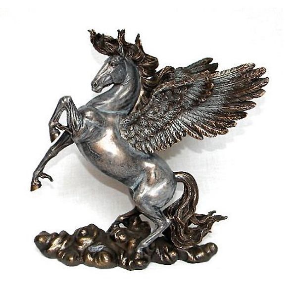 ペガサス:翼のある馬の像 高さ約28ｃｍ /天馬 アンドロメダ ギリシャ神話 書斎 サロン（輸入品）