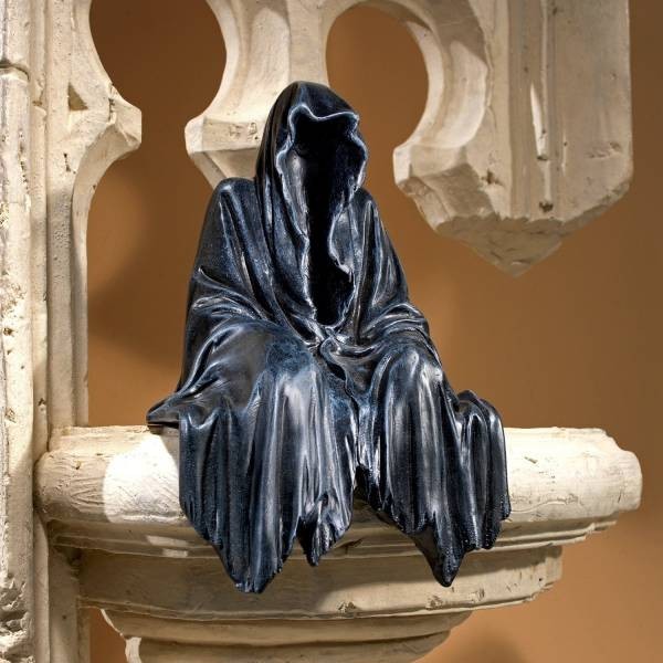腰掛けている死神 クリーパー モンスター彫刻 ゴシック風 慰めを得るクリーチャー彫像/ 魔法使い ハロウィン(輸入品