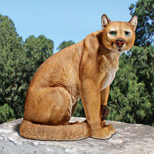 アメリカ山猫（クーガー）ピューマ 彫像 インテリア彫刻/北アメリカ 絶滅危惧種 貴賓室（輸入品