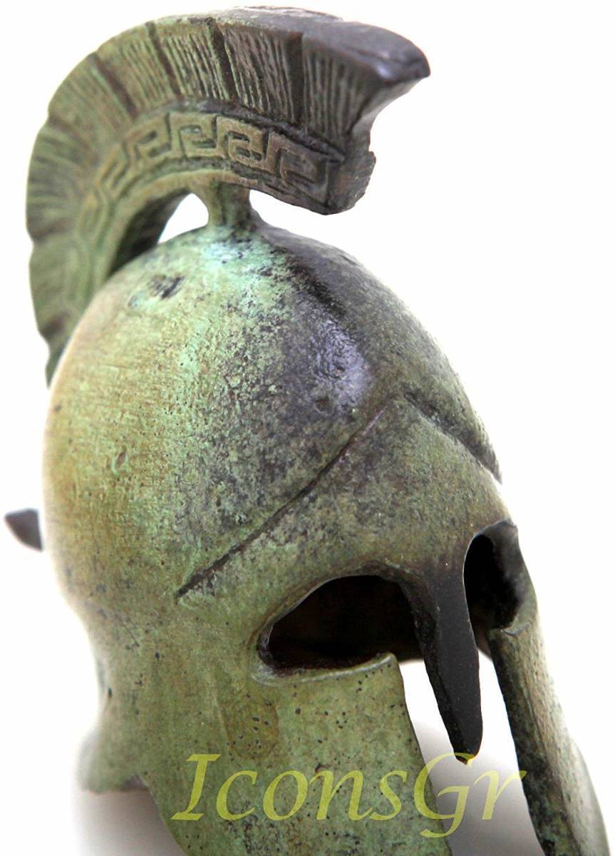 古代ギリシャ 青銅製アテネのヘルメット（兜）レプリカ彫像/ ペルシャ戦争 レオニダス1世 エーゲ海 アクロポリス（輸入品_画像3